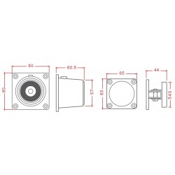 GD-870S, White Body, Wall Type Door Holder, 24VDC